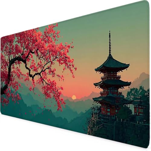 Tapis de souris rose XXL 900x400mm pour ordinateur et setup gaming