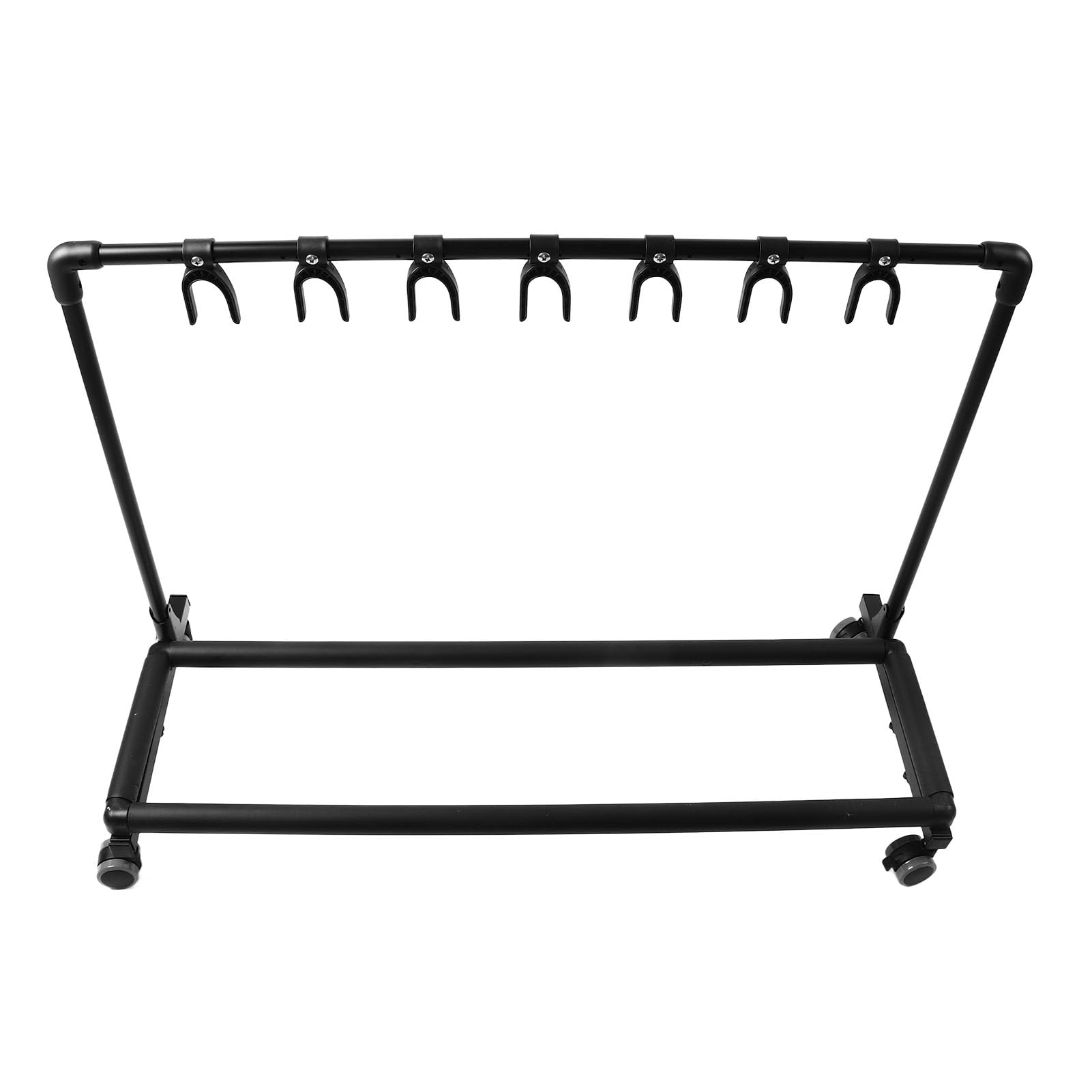 Supporto Multi Chitarra in Metallo con Ruote, Espositore Multiplo Imbottito in EVA per Negozi, Supporto Stabile per Rack per Chitarra FL 3W (Metallo+EVA 3)