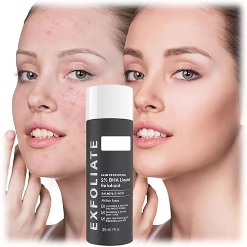 118Ml 2% Bha Skin Perfecting Salicylic Acid Liquid Exfoliant Serum，Exfoliator Facial Peel Salicylic Acid Pore Cleanser, For Blackheads, Enlarged Pores, Wrinkles & Fine Lines (1 Pcs) #TOP6