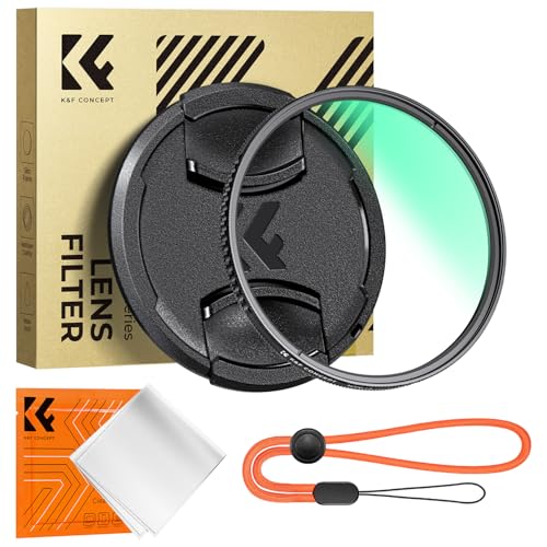 K&F CONCEPT 72MM Polarising Filter Circular Polarizing CPL, Ultra Definiton 24 Layers Multi Coated, with Lens Cap Cleaning Cloth (Nano-D Series)