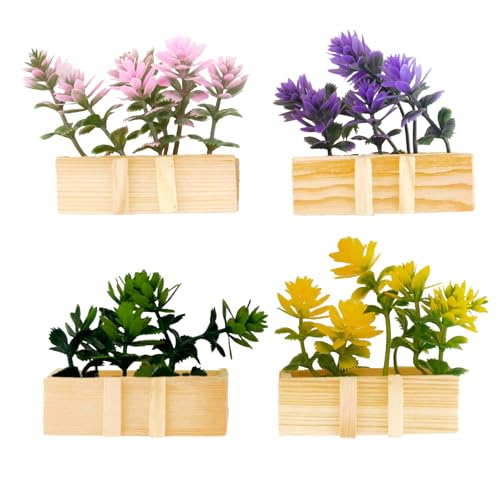 CHAOTEMAI 4 Piezas Imanes Nevera con Plantas en Maceta Imanes Personalizados Nevera Manualidades Creativas Iman Neveras para Refrigeradores Pizarras Blancas Archivadores y Armarios (Orquídeas)