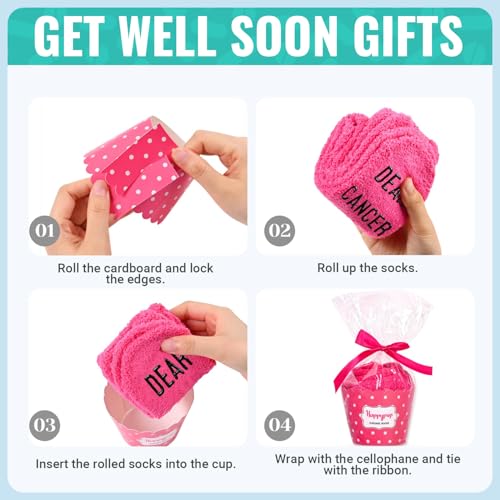 HAPPYPOP Get Well Soon Gifts for Women After Surgery - Breast Cancer Socks, Gifts for Someone with Depression，Diabetic Socks4