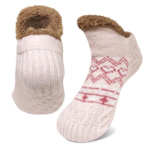 ZAKASA Kuschelsocken Damen Haussocken Stoppersocken: Warme Winter Hausschuhe Socken Frauen Dicke Hüttensocken ABS Weihnachten Socken mit Noppen EU 36-42 Beige 1 Paar ZAKASA Kuschelsocken Damen Haussocken Stoppersocken: Warme Winter Hausschuhe Socken Frauen Dicke Hüttensocken ABS Weihnachten Socken mit Noppen EU 36-42 Beige 1 Paar