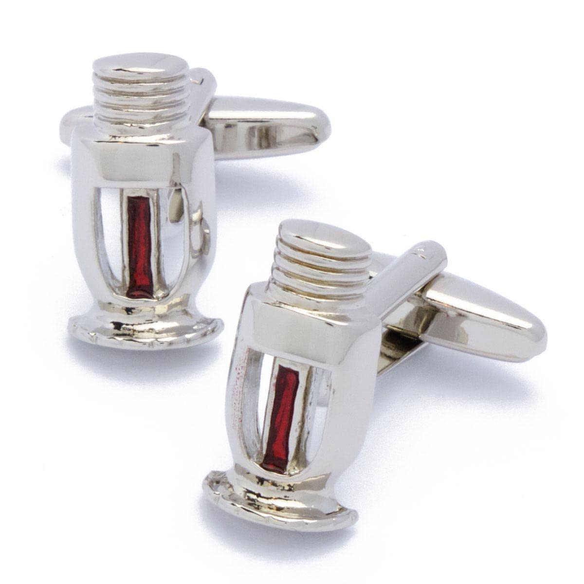 Gemelli - Sprinkler Vigili del Fuoco Argento e Rosso - Asimmetrico - 20mm x 11mm - Gemelli casalinghi