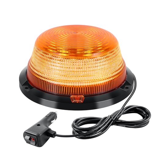 Faro intermitente de advertencia 12V 24V con rotativo LED magnético para tractor y camión