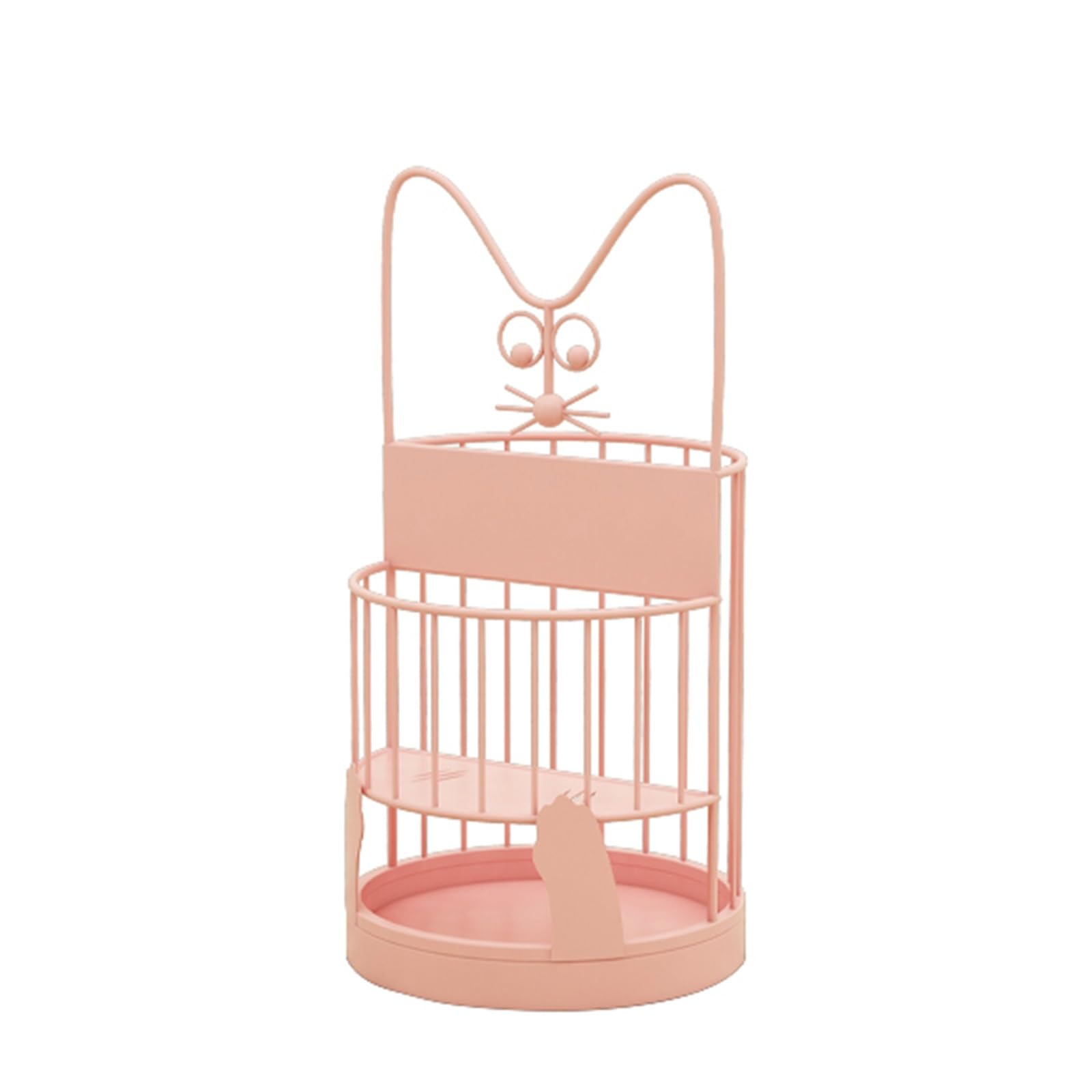 Support de parapluie rose de 30 cm avec bac d'égouttage pour cannes