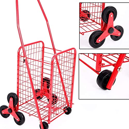 QHYTL Einkaufstrolley Multifunktions-Einkaufswagen Fashion Folding Trolley Trolley ist Nicht leicht zu verformen und langlebig zu lagern Handwagen,Schwarz,Einkaufswagen – Bild 7