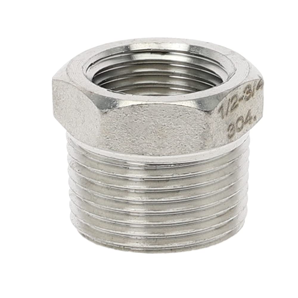 Jieyuzyuo Men's Dn32 To Dn20 1Pc Heart Reducer Bushing 1/8" 1/4" 3/8" 1/2" /Thread Ss 304 Pipe Fittings