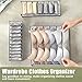 TOOVREN Bra Drawer Organizers, Underwear Wardrobe Organizers Divider, Lingerie Storage Bins, Closet Organizers and Storage Boxes, Foldable Closet Storage Box for Underwear Bra Socks (6 Grids,2 Pack)