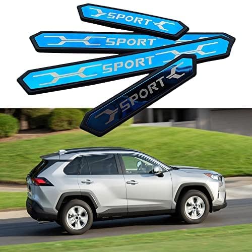 GZBFTDH Auto Door Sill Protector, for Toyota Rav4 Corolla Cross 2019 2022 Accessories Car Door Edge Guard, Stainless Steel Plastic Kick Plates Covers Interior Parts