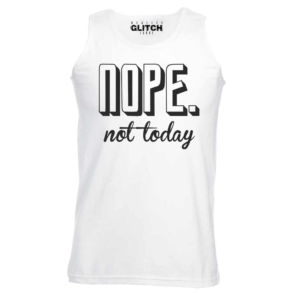 Reality Glitch Men's White Nope Not Today Vest