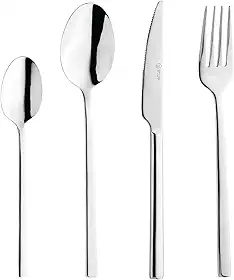 WOLFF Faqueiro 24 Peças de Aço Inox Firenze - Jogos de Talheres - Mesa Posta - Utensílios de Cozinha, Enxoval, Casamento, Decoração
