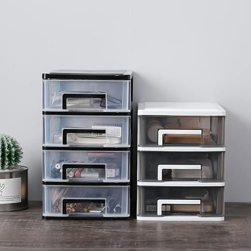 Miniatura 2 de Angoily Organizador de escritorio con cajón de 5 capas, organizador de almacenamiento de escritorio, caja de almacenamiento transparente para