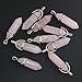 Rose Quartz Crystal 10 PCS Rose Quartz Point Hexagonal Healing Reiki Stone Pendant Bulk for Jewelry Making