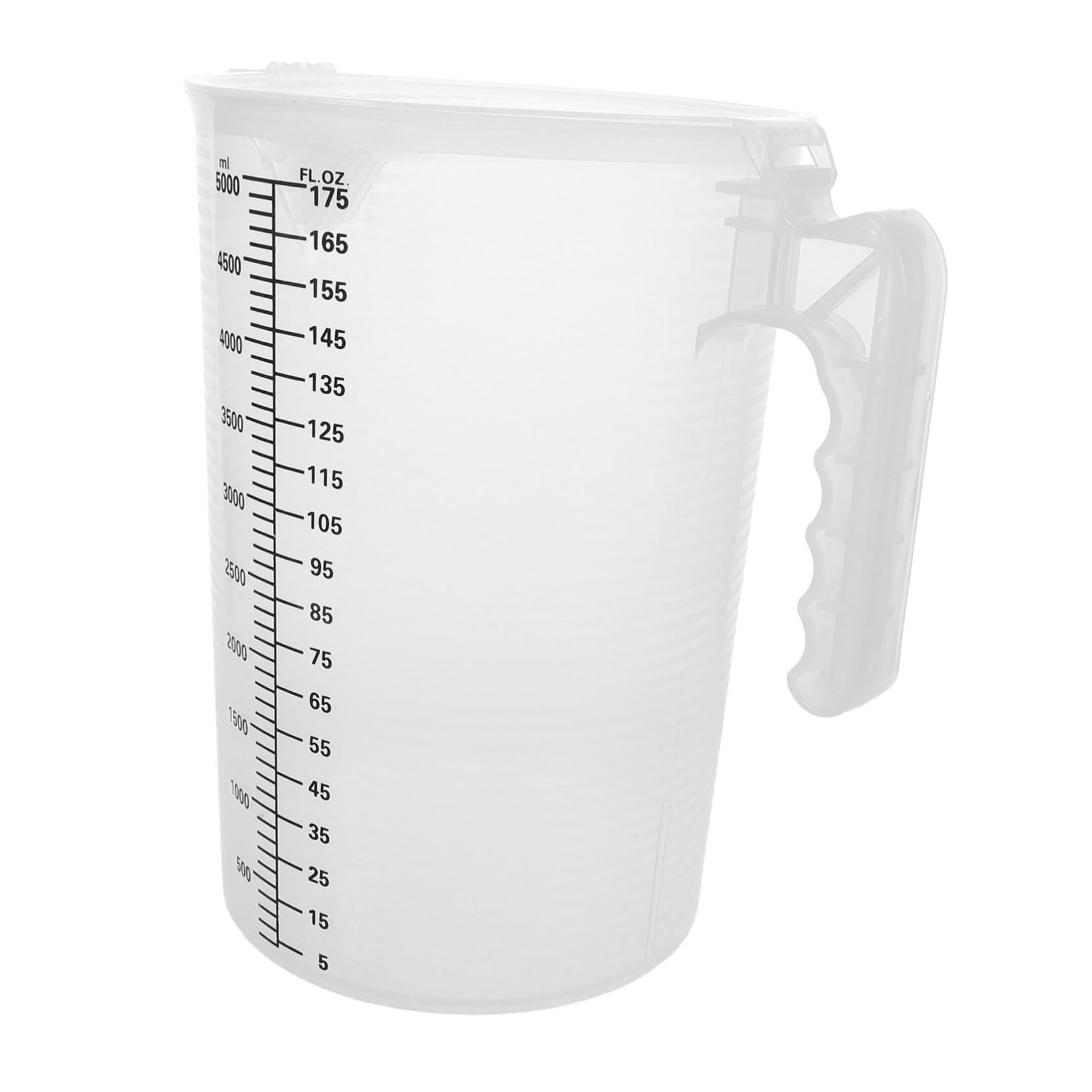 Pichet Mesureur avec Couvercle 5l en Pp pour Mesure Précise | Visibilité Claire, Usage Fréquent, Recettes de Boissons et Boutiques de Thé au Lait