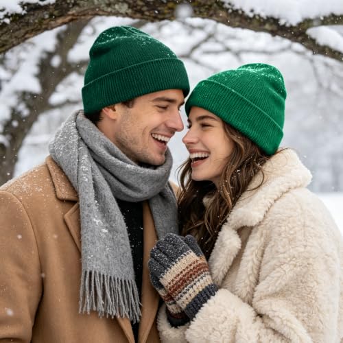 Image of ZOORON 1&2 Pack Beanie for Men Women Slouchy Beanie Hats Winter Knit Caps Soft Ski Hat Unisex