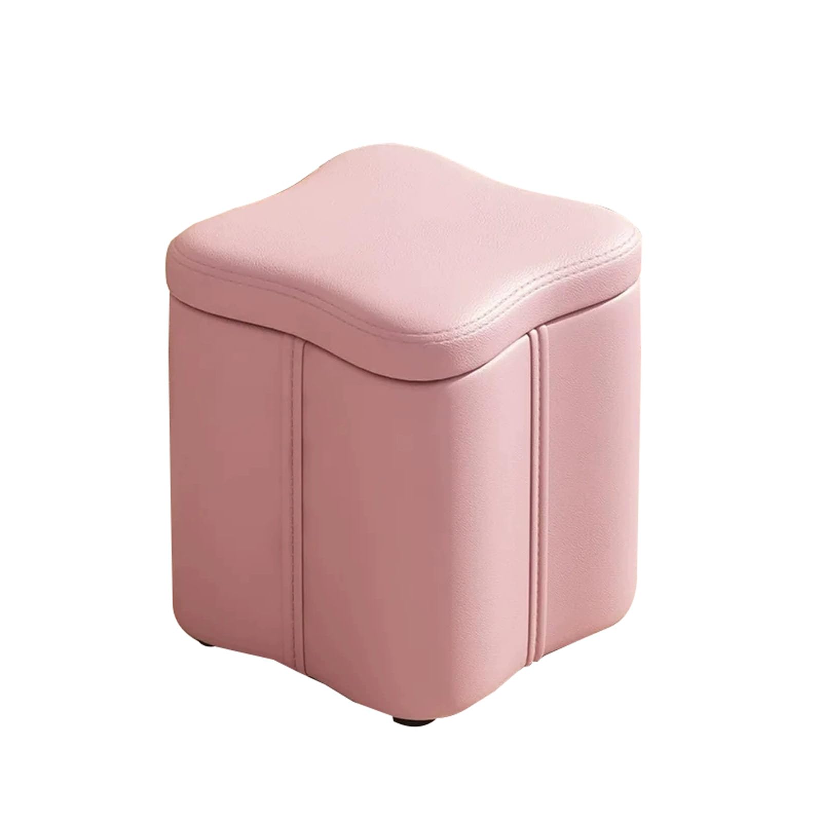 OIFAODAO Storage Bench Footstool Upholstered Footrest Box with(Pink)