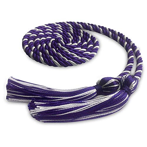 Image of Endea Graduation Single Honor Cord Two-Color (Purple /White)