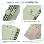 Geldbörse Damen Leder Gross Geldbeutel Damen Groß Viele Fächer mit 24 Kartenfächer Lang Portemonnaie Frauen RFID Schutz Damen Portmonee Leder mit Handyfach und Reißverschluss – Bild 5