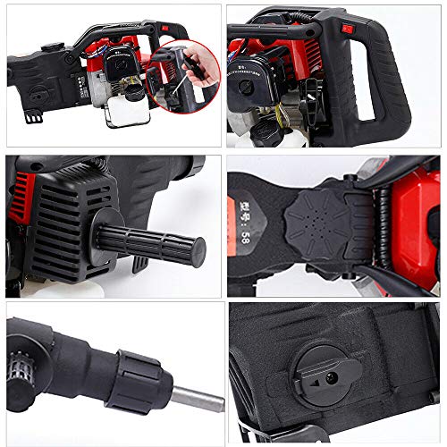 1800W Benzin Abbruchhammer Jack Hammer Gas Breaker Presslufthammer Bohrmaschine 32.7CC 2-Takt Motor – Bild 8