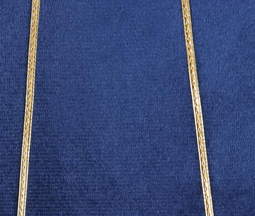 Image of Amazon Brand - Umi Gold Leather Striped Pack of 2 Throw Pillow Covers Velvet Decorative Cushion Covers Cases for Sofa Bedroom Livingroom Car 14 x 14 in Blue Color