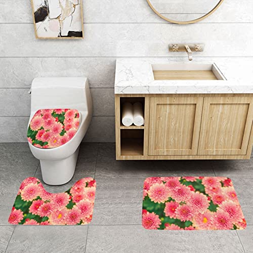 Badematten Set 3 Teilig,Toilettenmatte Set,3Er Badgarnitur Badezimmer Matte Set Dusch Bade Matte Vorleger Teppich 3D… – Bild 3