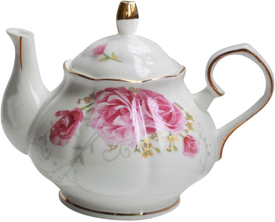 Jomop Tea Pot Handmade Ceramic Flowers (Pink)