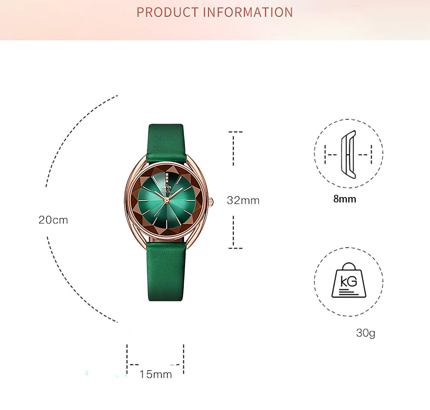 BESTKANG Elegante reloj para mujer con esfera grande, minimalista, de cuarzo, analógico, resistente al agua, perfecto para uso casual y formal, accesorio de moda