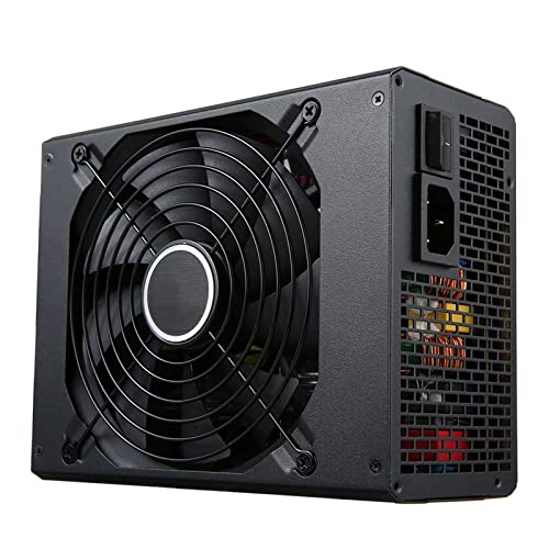 PC電源 低ノイズ120mmファン付き750W ATX12V V2.31アクティブPFCコンピュータ電源 ATX電源ユニット (色 : Black, Size : 18.5x14x8.5cm)
