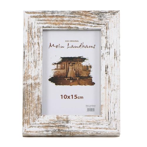 Vasemouh Rustikaler Bilderrahmen 10x15 Cm - Vintage Foto Rahmen Für Wand Und Tisch