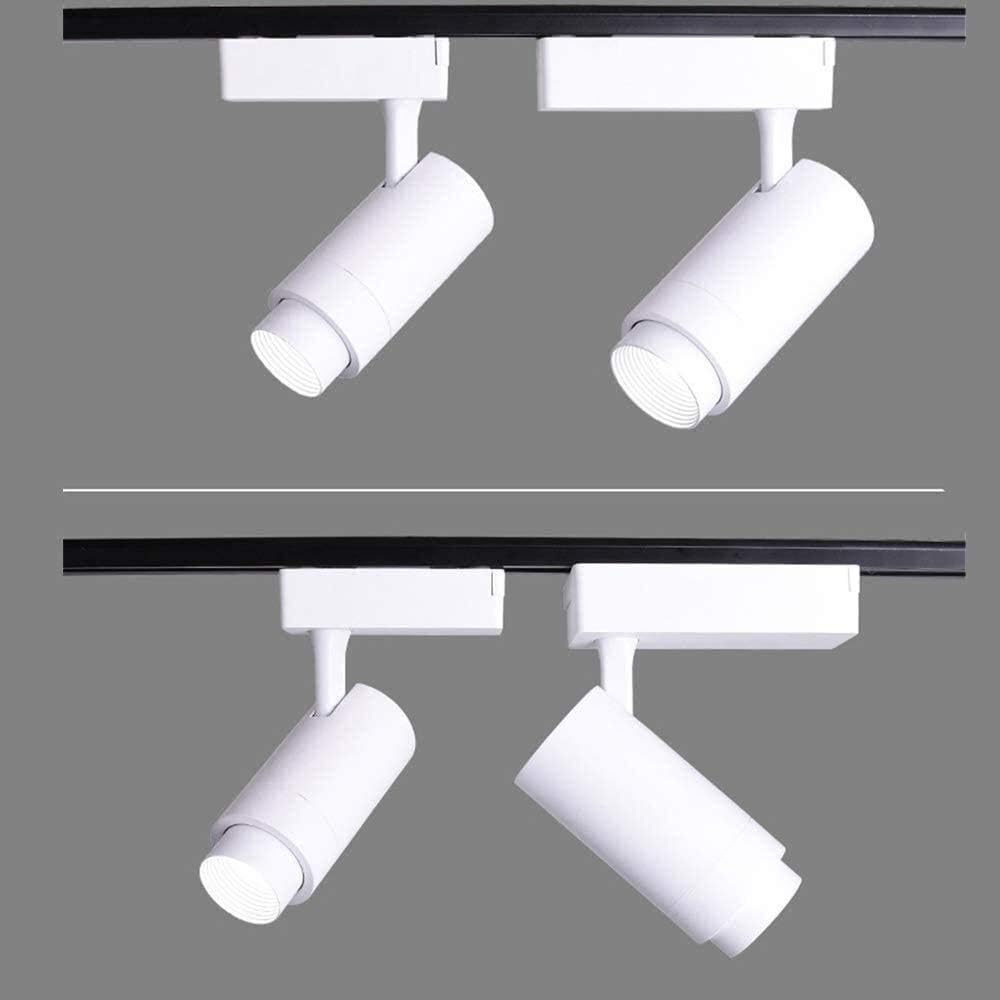 Complete Track Lighting Kits LED Spotlights Track Lighting,Rotatable 30W/35W White Ceiling Spotlight Background Clothing Window/Cafe Shop Exhibition Bar Store Track Spot(White 35W White Light)