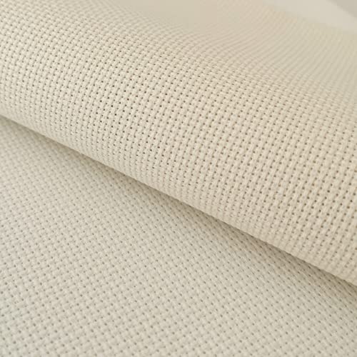 Image of KCS 4 /6 pc of 12 inch x 18 inch 18CT Counted Cotton Aida Cloth Cross Stitch Fabric (4 pc, Antique White)