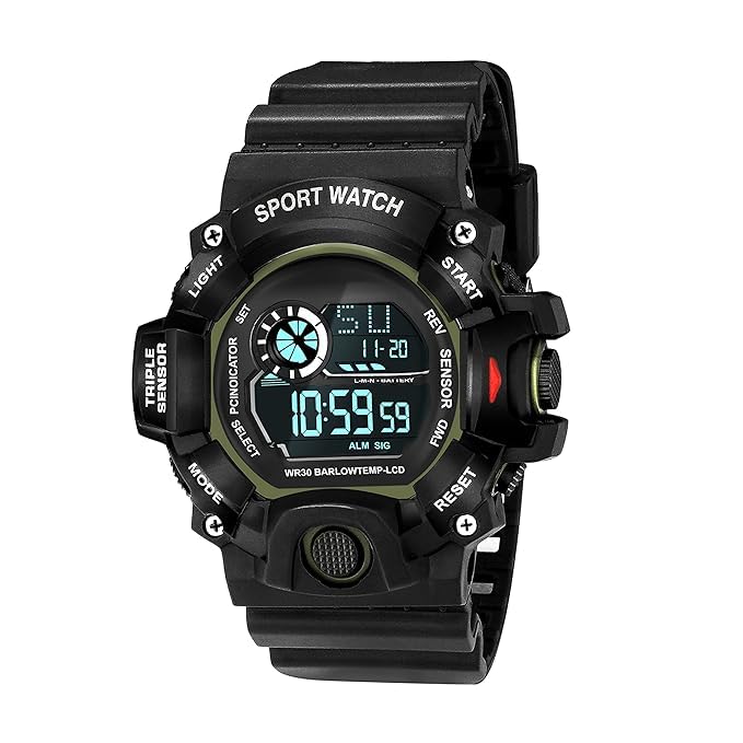 UnequeTrend Shock Resistance Army Style Fashion Digital LED Sports Watch for Men, Pack of 1 (Green) (B09R14GDZ3) Amazon Price History, Amazon Price Tracker
