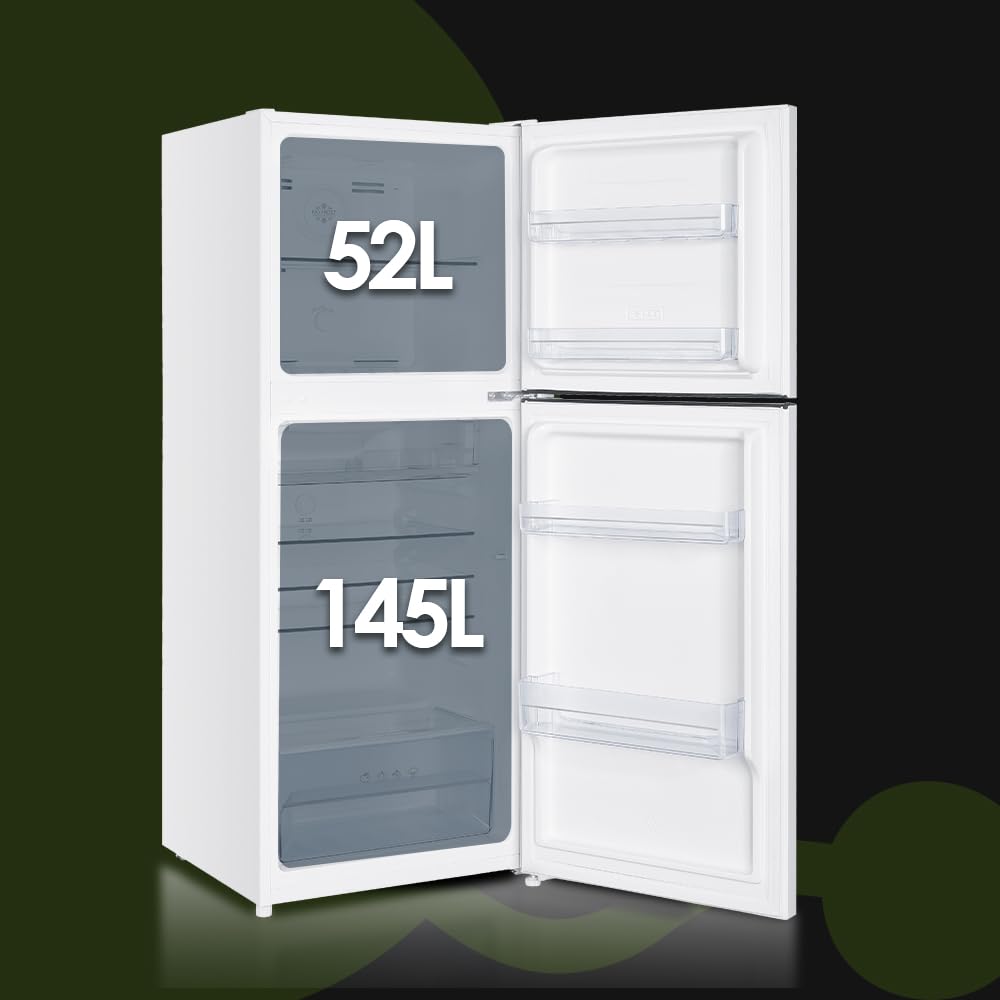 Aspes Frigorífico Blanco, 2 Puertas. AF145501ENF, Capacidad 197 Litros, No Frost, Universal, 41 dB, Puerta Reversible, Apertura Tipo Uñero, Clasificación Energética E