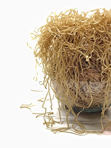 Image of Confitti Shredded Paper Crinkle Grass Strips for Gift Tray Hamper Packaging, Box Filler, Basket Filler, Christmas Festival Decoration Paper Holi Mothers day (500 GM, Food Grade Brown)