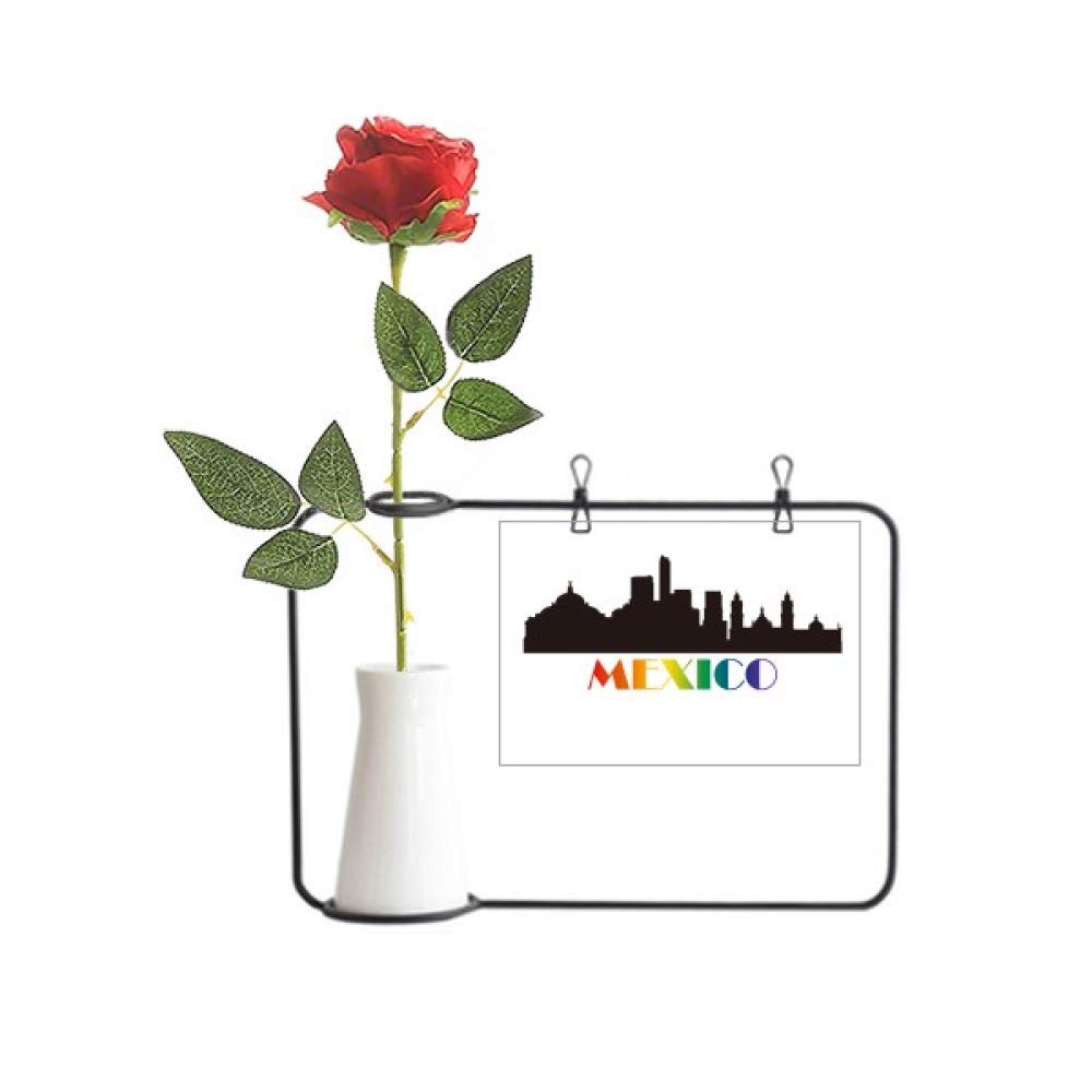 Vase de décoration haut de gamme et rose artificielle suspendre design
