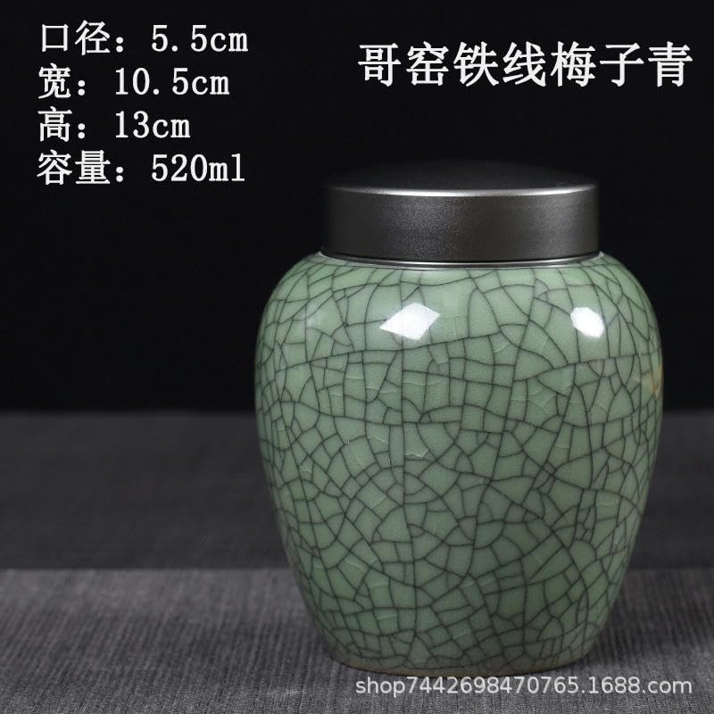13 * 10CM 520ML Barattoli di Ceramica Beige con coperchi Barattoli ermetici in Ceramica per tè e caffè Barattolo di conservazione degli Alimenti da Cucina in Porcellana Vintage