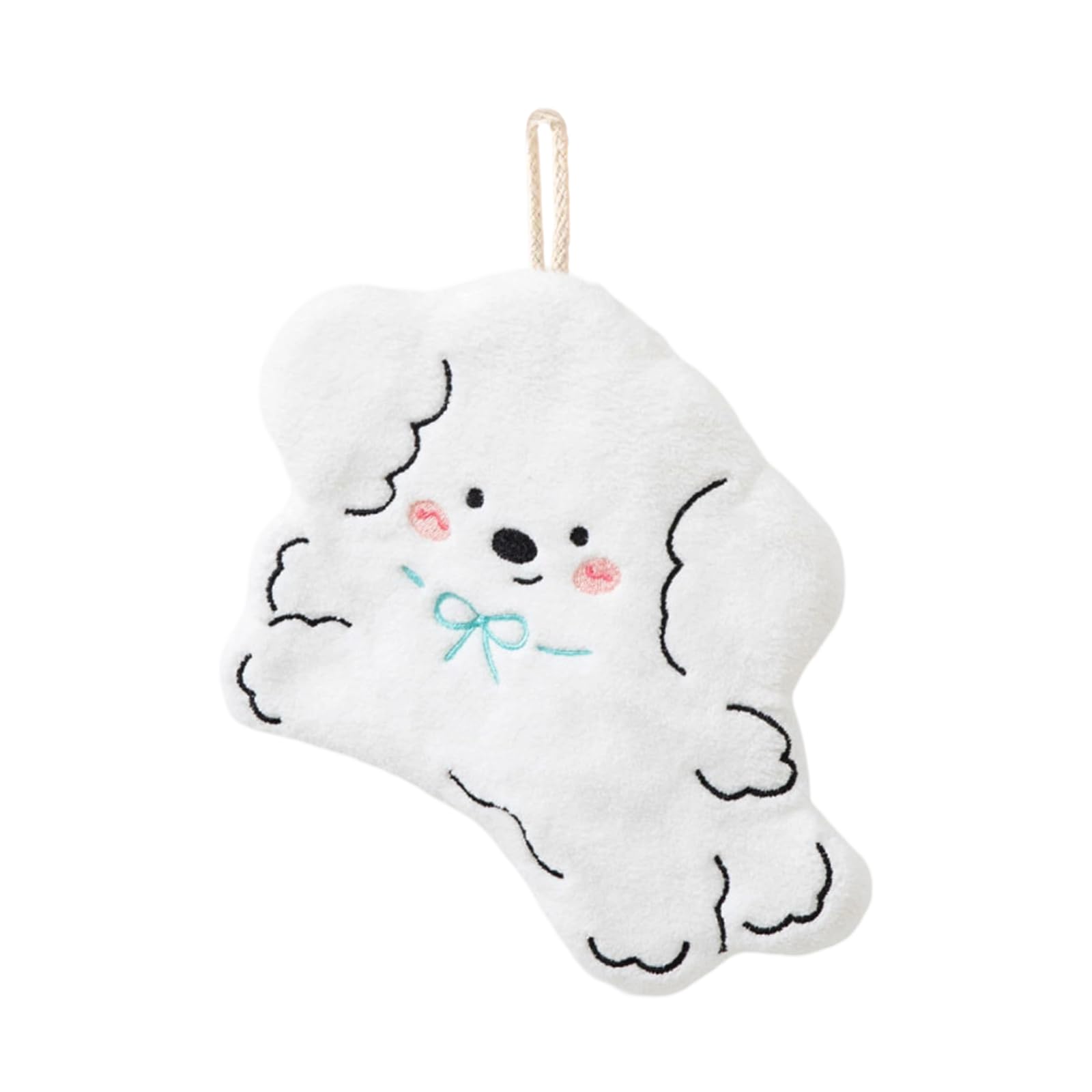 Jazuaiao Hanging Corals Fleece Hand Towel with Cartoon Design Cleaning Cloth for Kitchen and Bathroom Cleaning Quick Drying Absorbent Towel