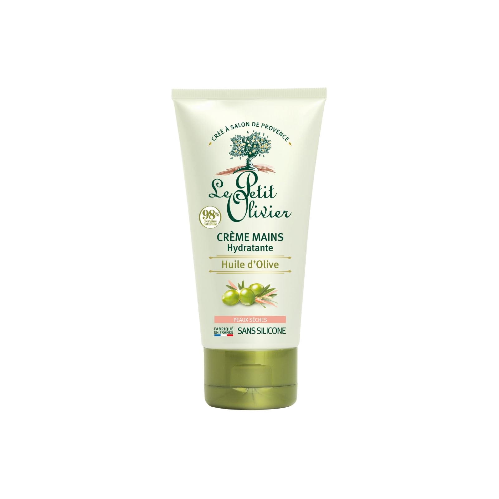 Le Petit Olivier - Moisturising hand cream with olive oil - for dry skin - Made in France - 75 ml tube - Silicone-free