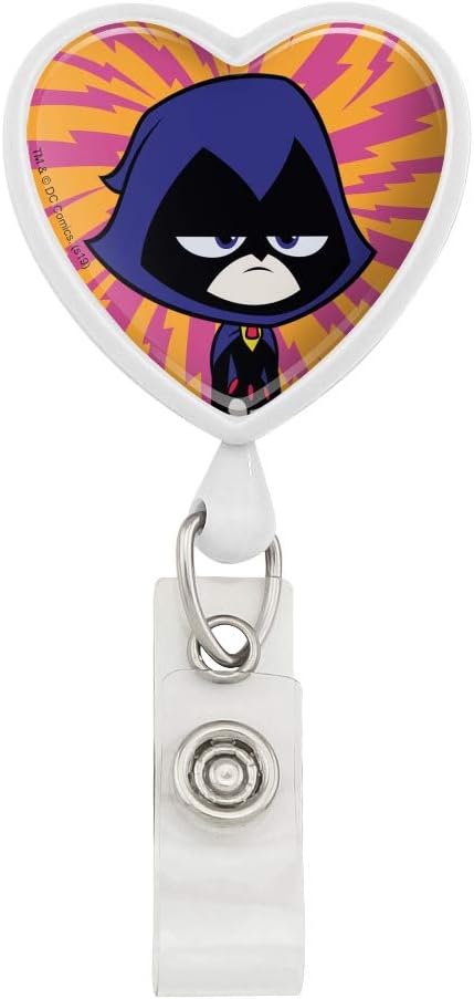 Teen Titans Go! Raven Heart Lanyard Retractable Reel Badge ID Card Holder