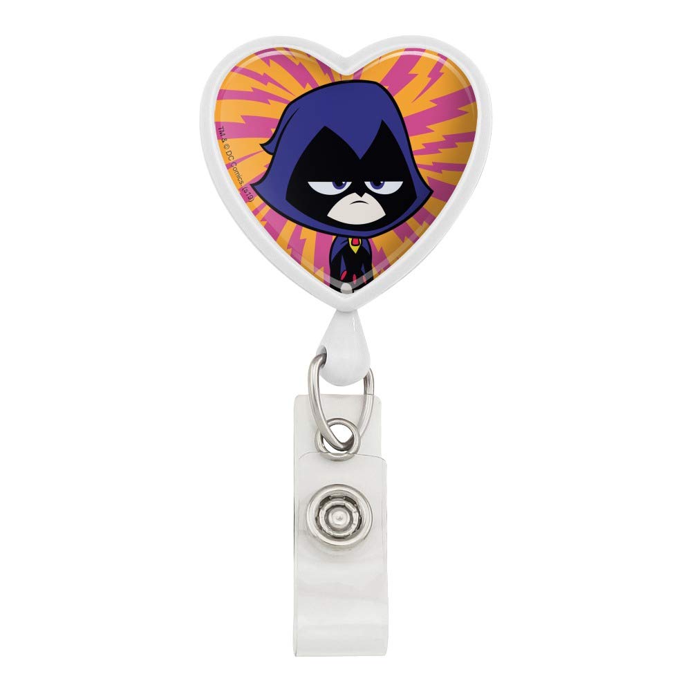 Teen Titans Go! Raven Heart Lanyard Retractable Reel Badge ID Card Holder