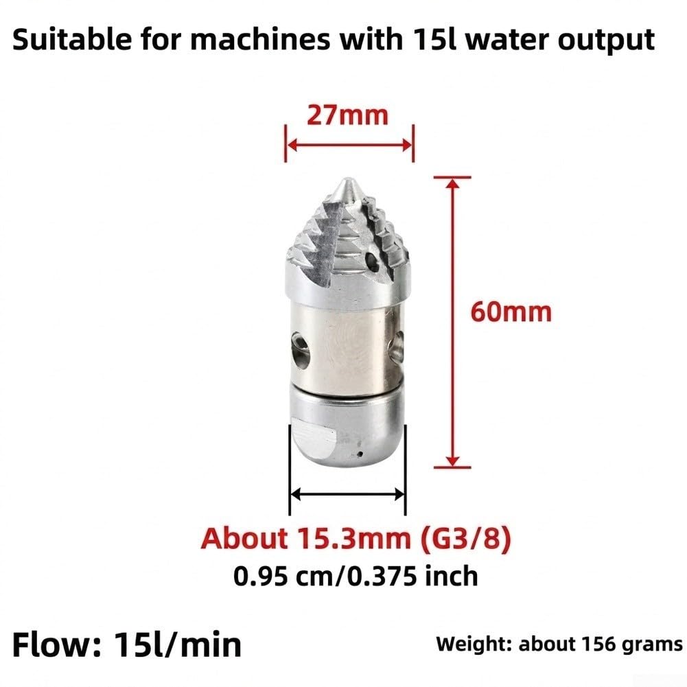 Ugello Jet Metallico con Cuscinetti per Tubi(15lL min)