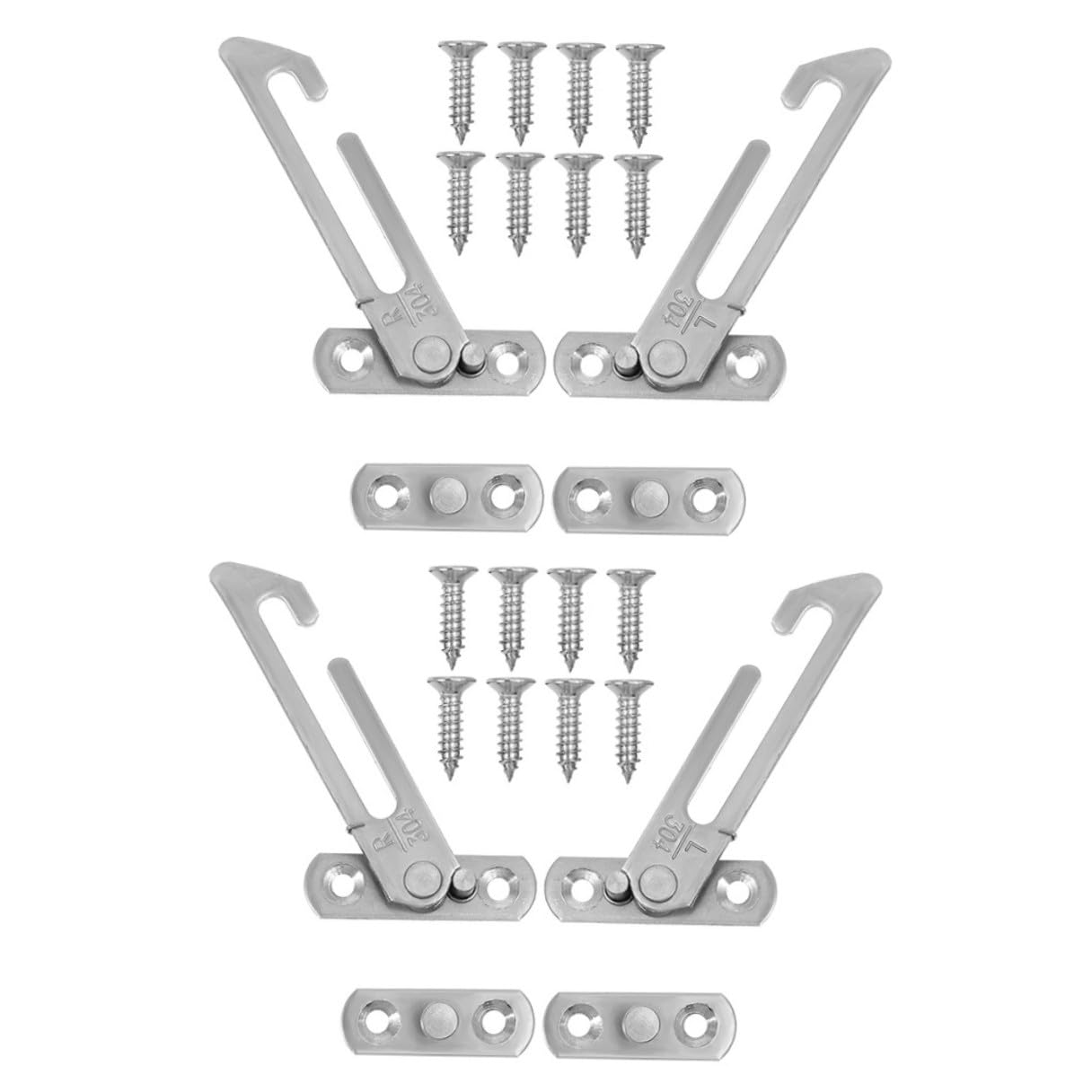 Operitacx 12 Pièces Limiteur de Fenêtre Acier Inoxydable Verrou de Sécurité pour Ouverture Contrôlée Butée Résistante et Facile à Installer pour Fenêtre