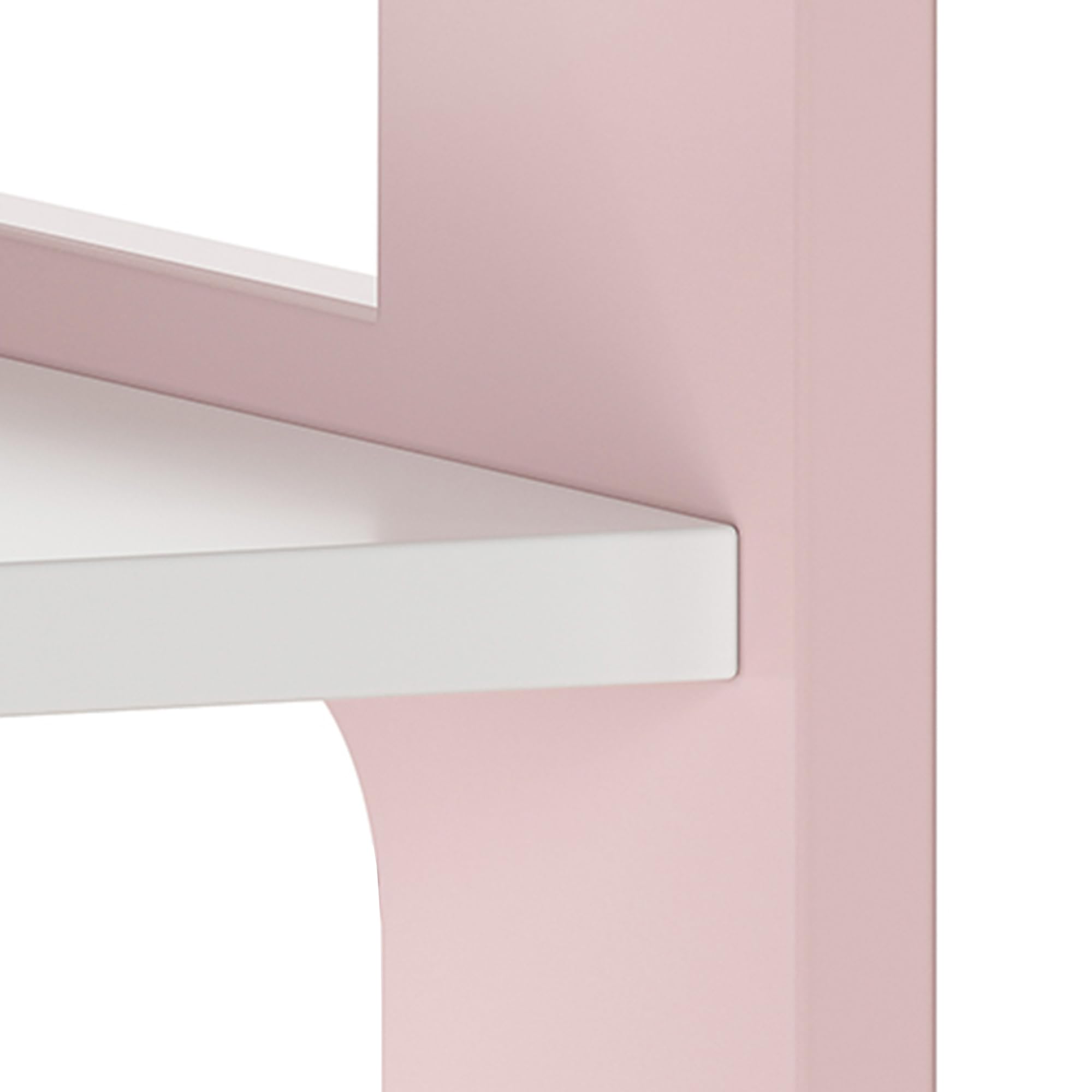 Perchero Burro Infantil Vestnes con Estantería 114 x 77 x 30 cm - Rosa/Blanco