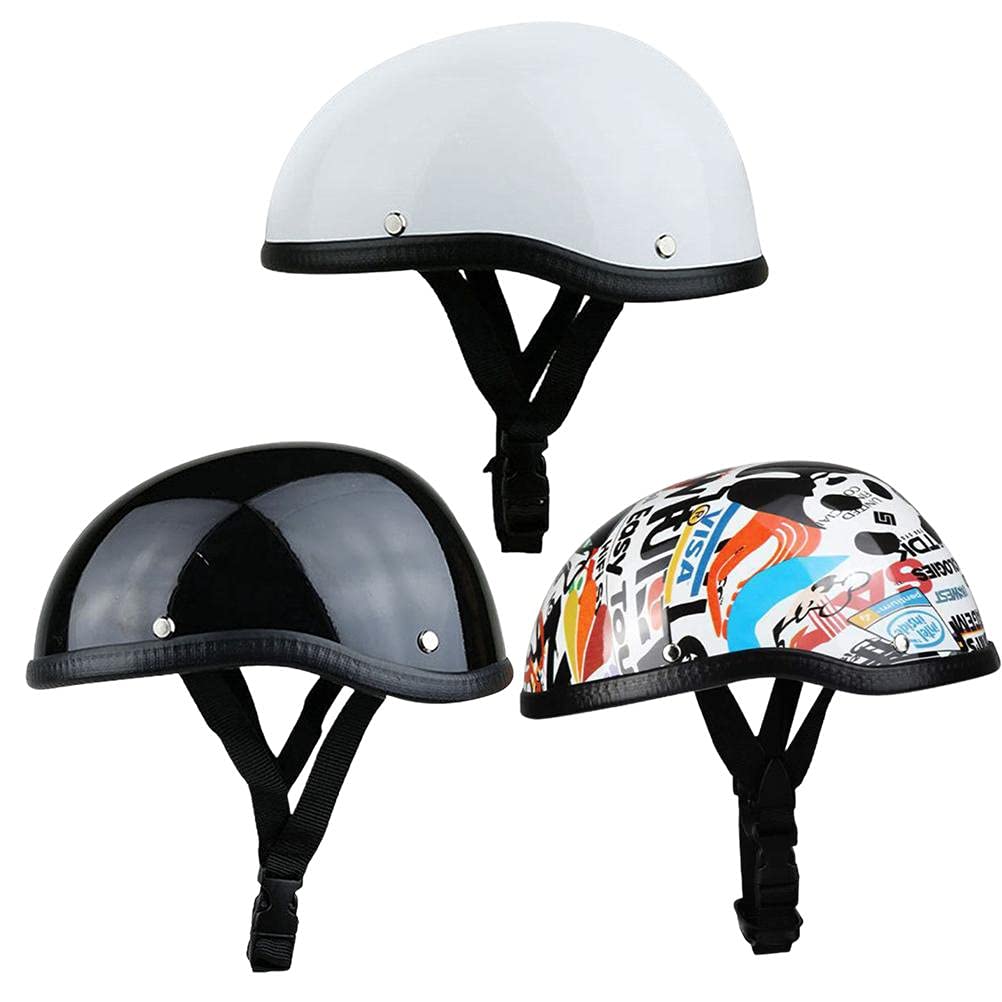 Casque Moto Vintage, pour Scooter Chopper Casque De Moto Homme Et Femme Helmets Pilot Retro, Demi-Casque D'Été