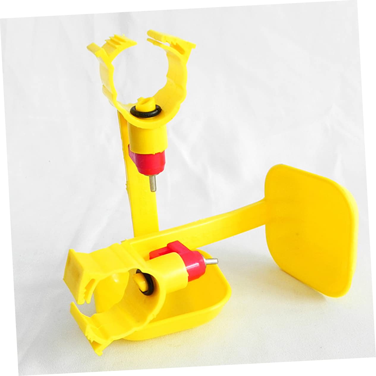 Abbeveratoio Automatico per Galline Tazza, 20 Pezzi, Abs | Acciaio Inox, Giallo, per Pollo e Oca, Montaggio Sospeso, Uso in Allevamenti Domestici e Commerciali