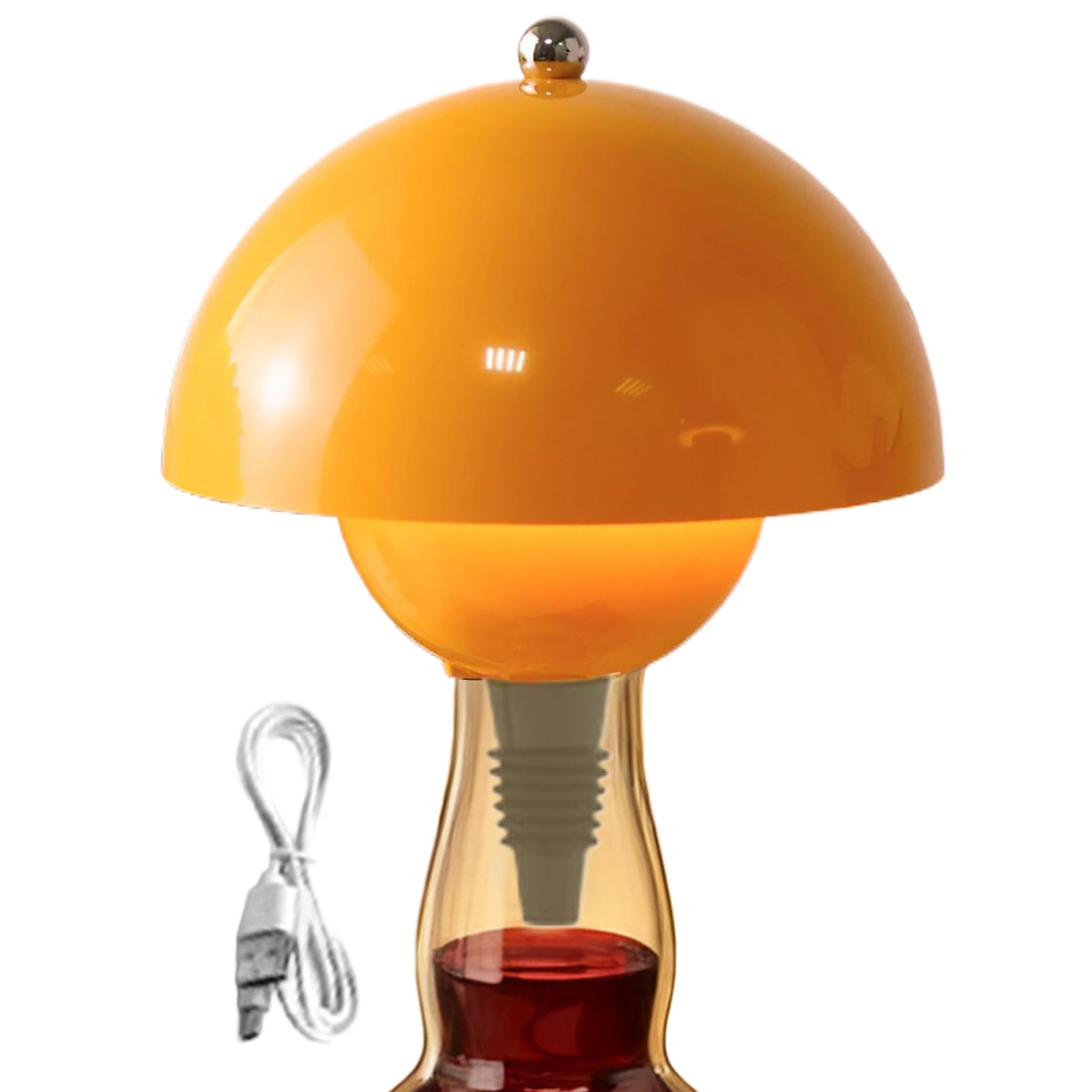 Rechargeable Bottle Light - Cordless Desktop LED Lamp, Stepless Brightness Control Elegant Decorative Fixture | Modern Atmosphere Lighting Solution for Kids Teens Home Office Hotel Restaurant Hallway