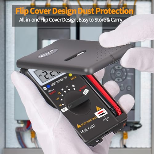 Image of ZOYI 921 Digital Multimeter Card Tester with Auto-ranging 4000 Count, AC /DC Voltage, Frequency, Resistance, and Continuity for Beginners