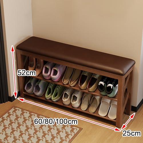 Banc à chaussures peu encombrant doté d'une étagère inclinée ergonomique - 3