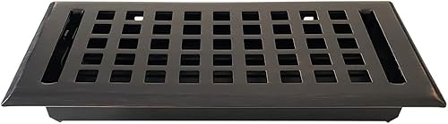 Miniatura 7 de Empire Register Co, Cubierta de ventilación 2 x 10 pulgadas, diseño cuadrado, acabado negro texturizado, cubiertas de ventilación de piso